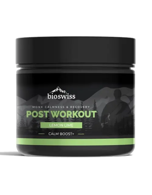 BIO SWISS Sport Recovery + Hydration post-workout natural sugar free with electrolytes and reishi mushroom - Lemon Lime flavour